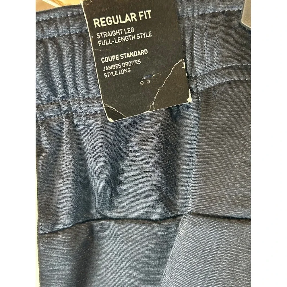 Adidas Mens Navy Blue 3-Stripe Track Pants Regular Fit 3XLT Straight‎ Leg NEW
